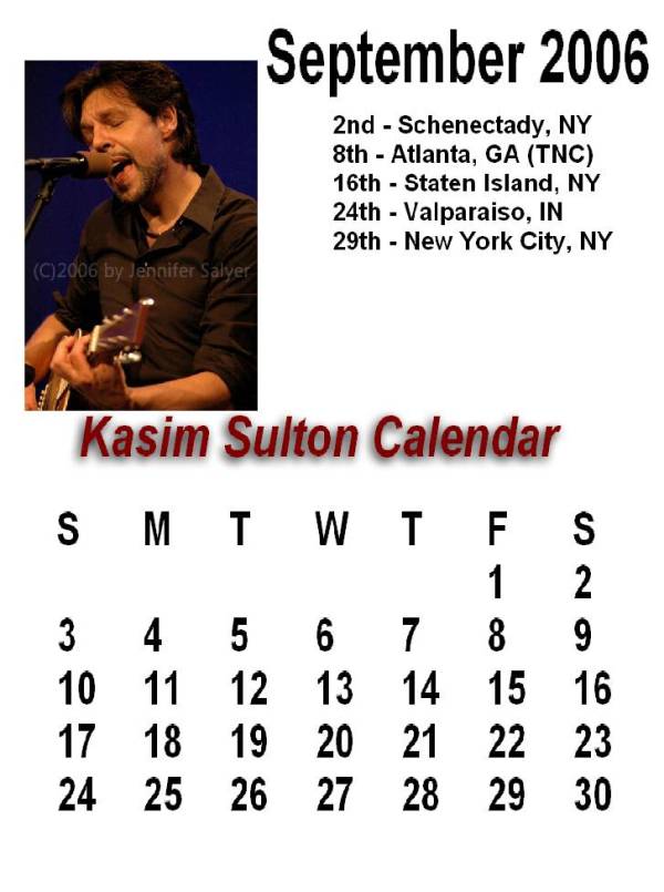 Kasim Sulton Calendar