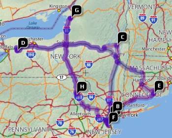 Meat Loaf Three Bats Tour Map