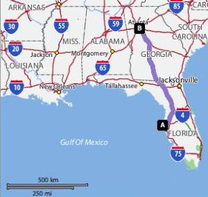 Meat Loaf Three Bats Tour Map