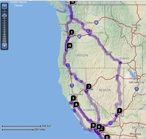 Todd Rundgren 2007 Tour Map