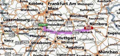 Meat Loaf 2nd European leg Tour Map