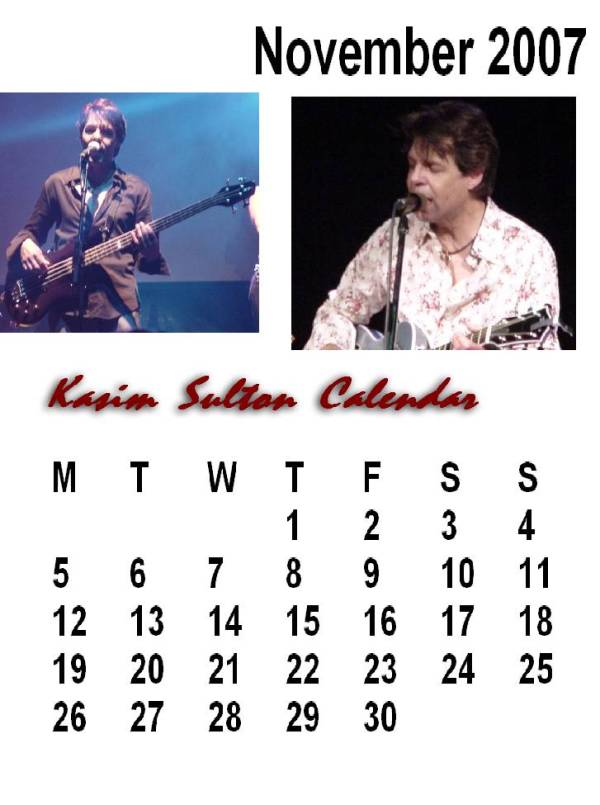 Kasim Sulton Calendar