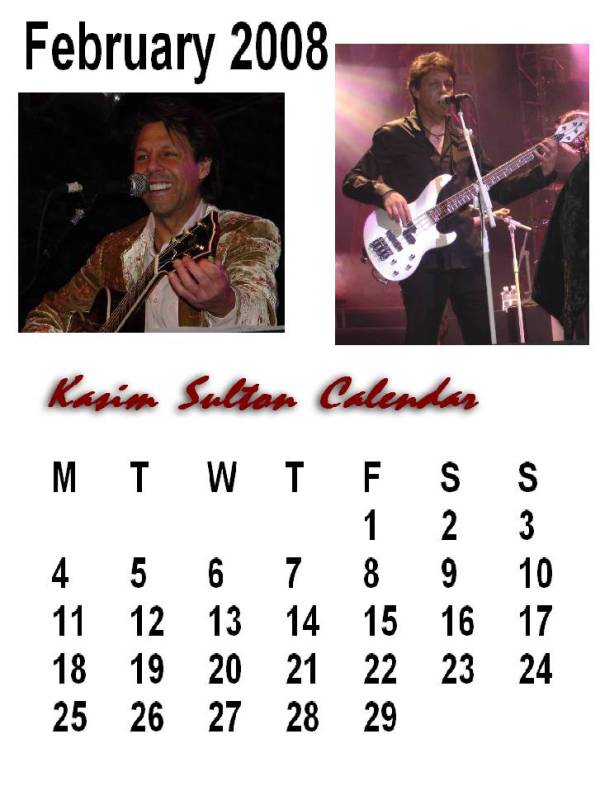 Kasim Sulton Calendar