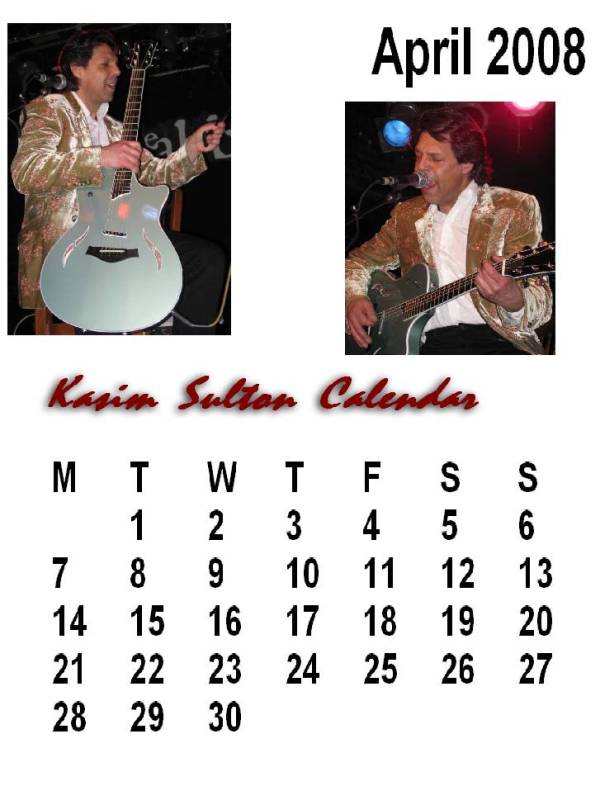 Kasim Sulton Calendar