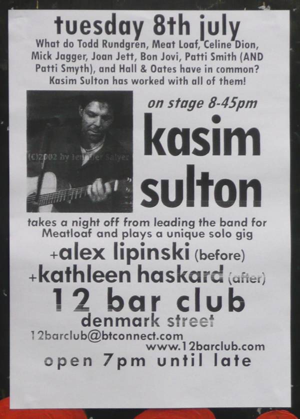 Kasim Sulton at The 12 Bar Club, London, England - 07/08/08