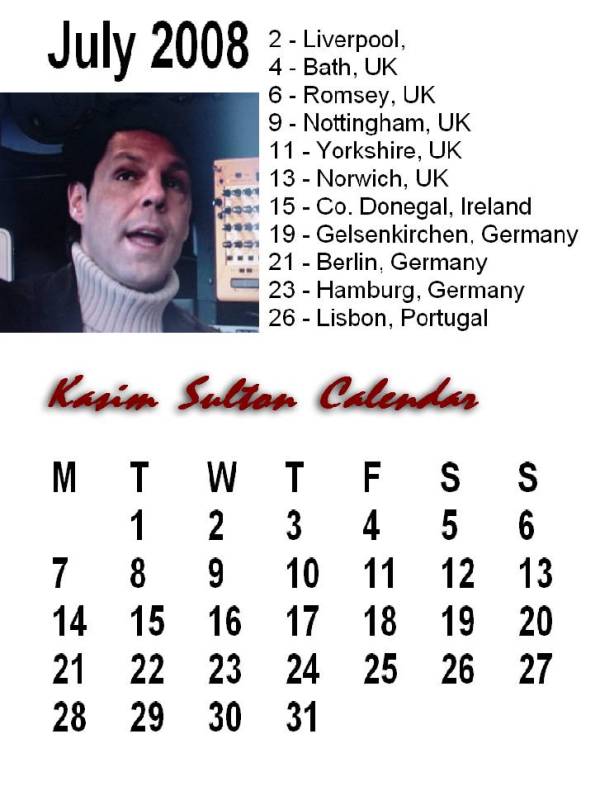 Kasim Sulton Calendar