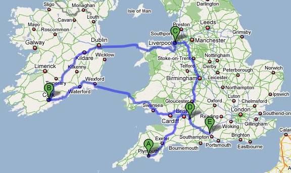 Meat Loaf Casa De Carne Tour Map