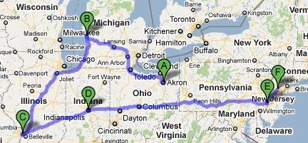 Todd Rundgren Tour Map