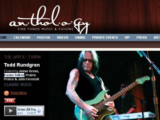 Todd Rundgren and Kasim Sulton venue