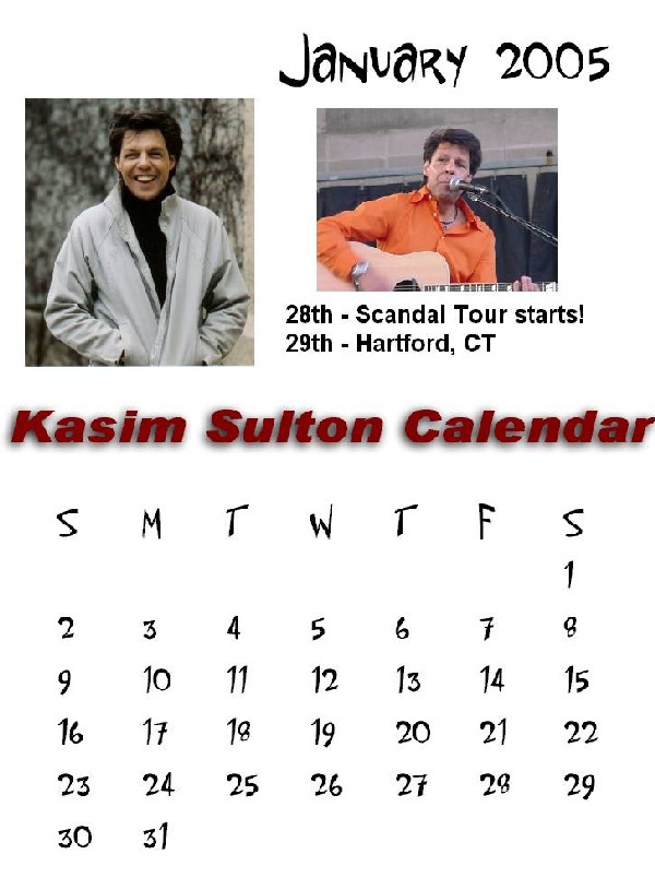 Kasim Sulton Calendar